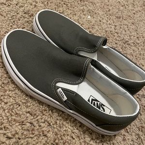 Grey slip on vans, womens size 9